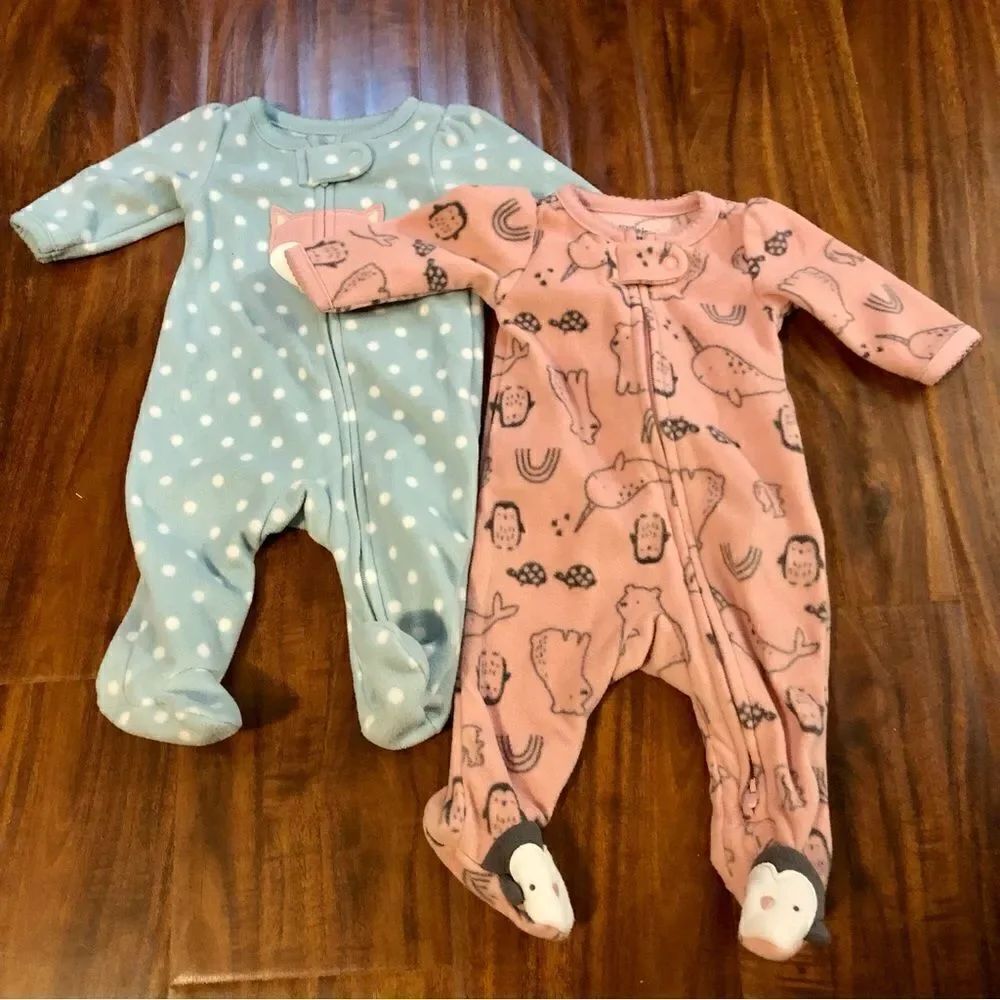 Simple Joy By Carter’s Bundle of Two Footies for Preemies